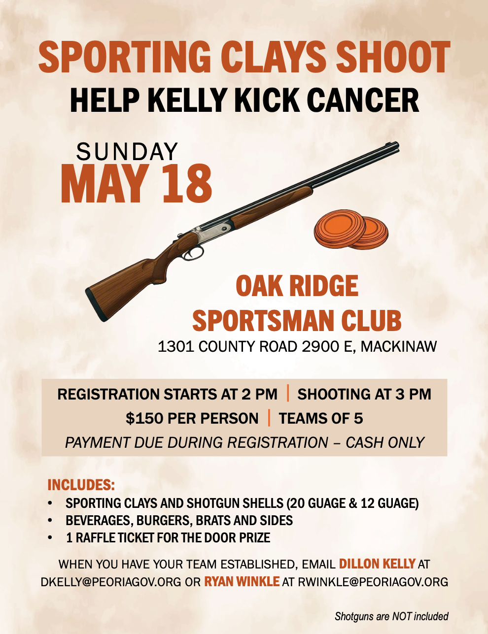 Help Kelly Kick Cancer Sporting Clays Shoot 